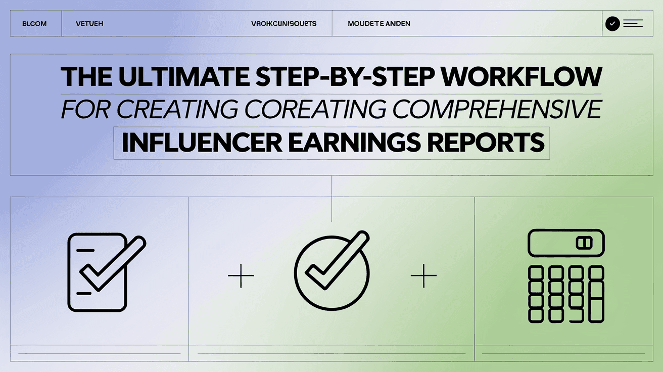 The Ultimate Step-by-Step Workflow for Creating Comprehensive Influencer Earnings Reports