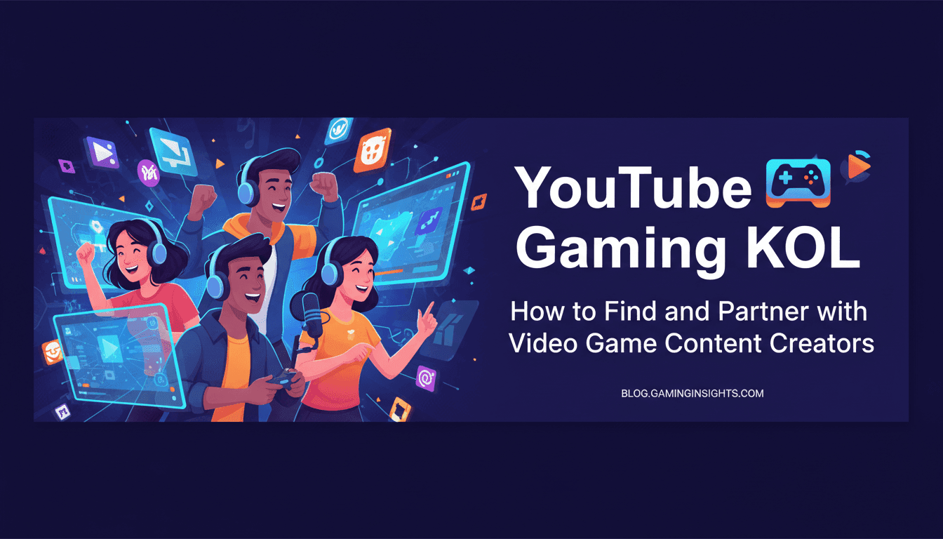 YouTube Gaming KOL: How to Find and Partner with Video Game Content Creators