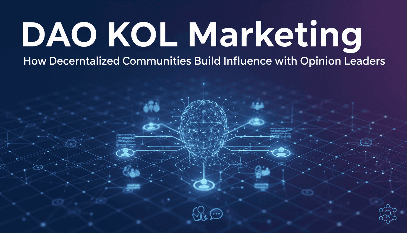 DAO KOL Marketing: How Decentralized Communities Build Influence with Opinion Leaders