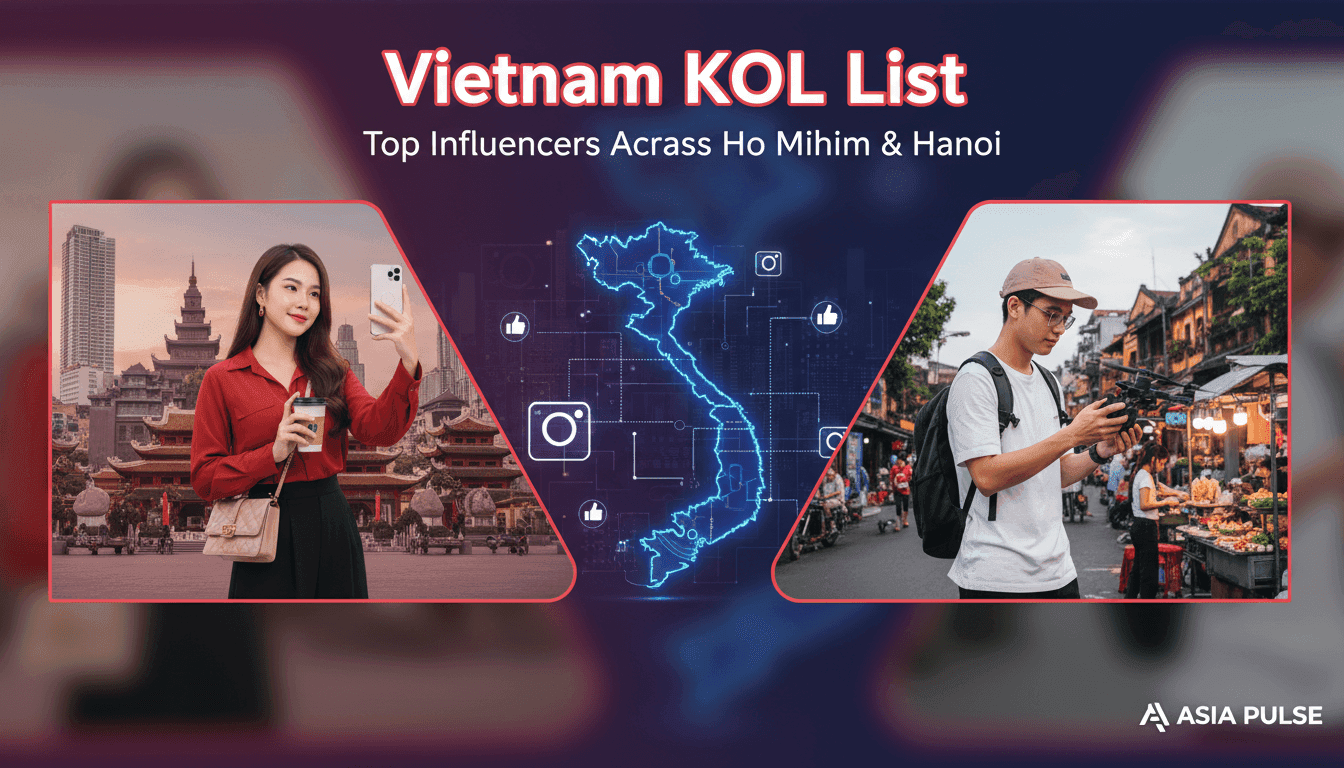 Vietnam KOL List: Top Influencers Across Ho Chi Minh & Hanoi