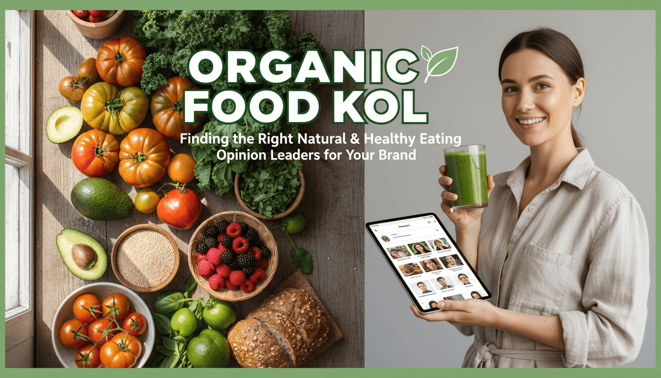 Organic Food KOL: Finding the Right Natural & Healthy Eating Opinion Leaders for Your Brand