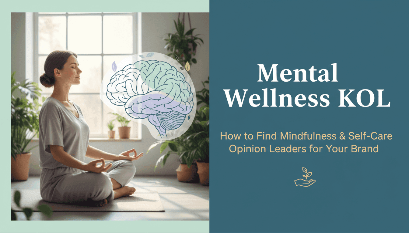 Mental Wellness KOL: How to Find Mindfulness & Self-Care Opinion Leaders for Your Brand