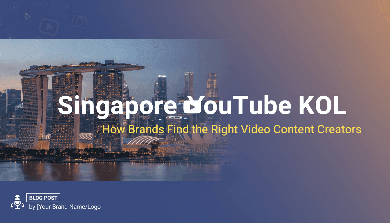 Singapore YouTube KOL: How Brands Find the Right Video Content Creators