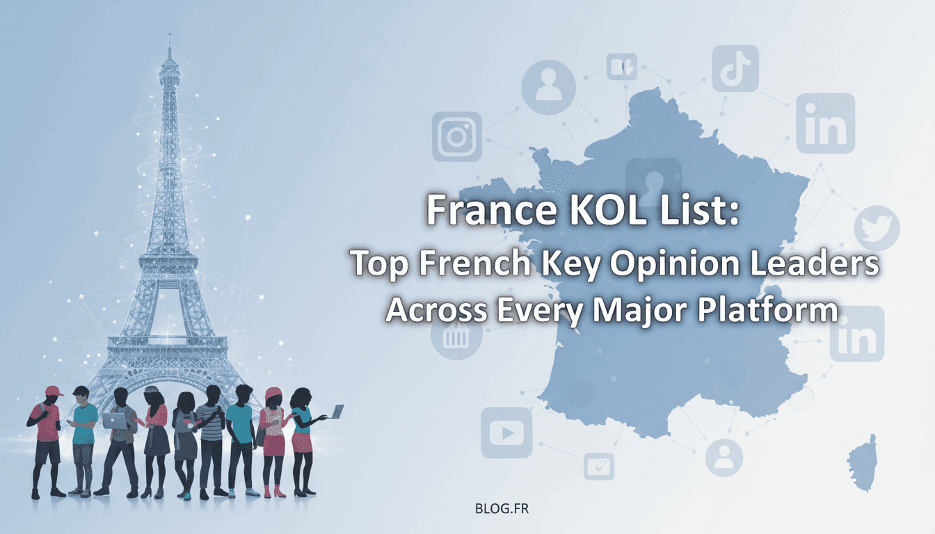France KOL List: Top French Key Opinion Leaders Across Every Major Platform