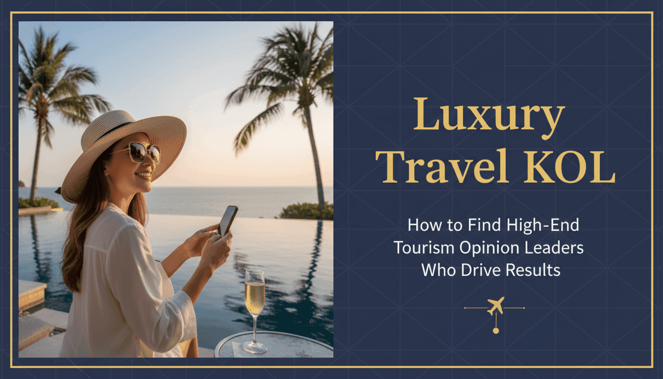 Luxury Travel KOL: How to Find High-End Tourism Opinion Leaders Who Drive Results