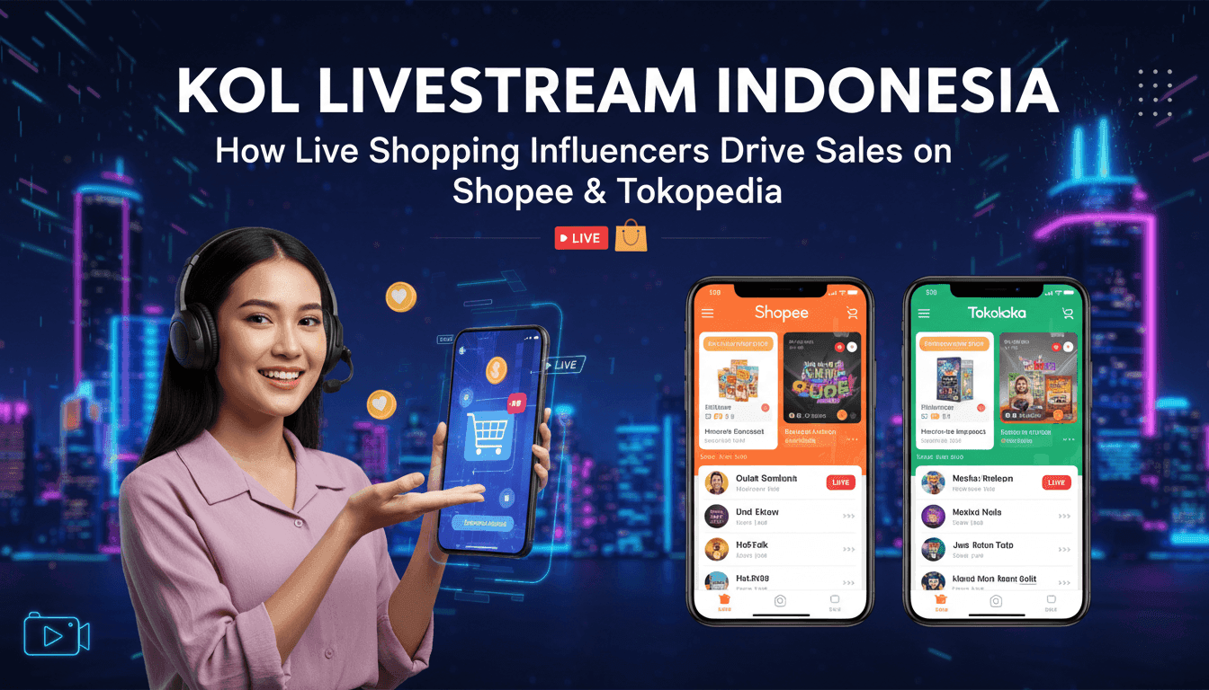 KOL Livestream Indonesia: How Live Shopping Influencers Drive Sales on Shopee & Tokopedia