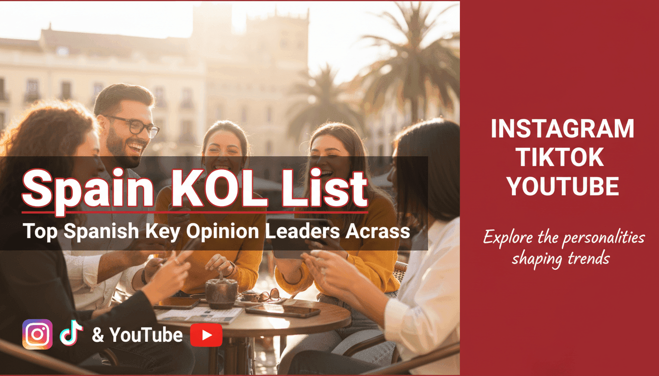 Spain KOL List: Top Spanish Key Opinion Leaders Across Instagram, TikTok & YouTube