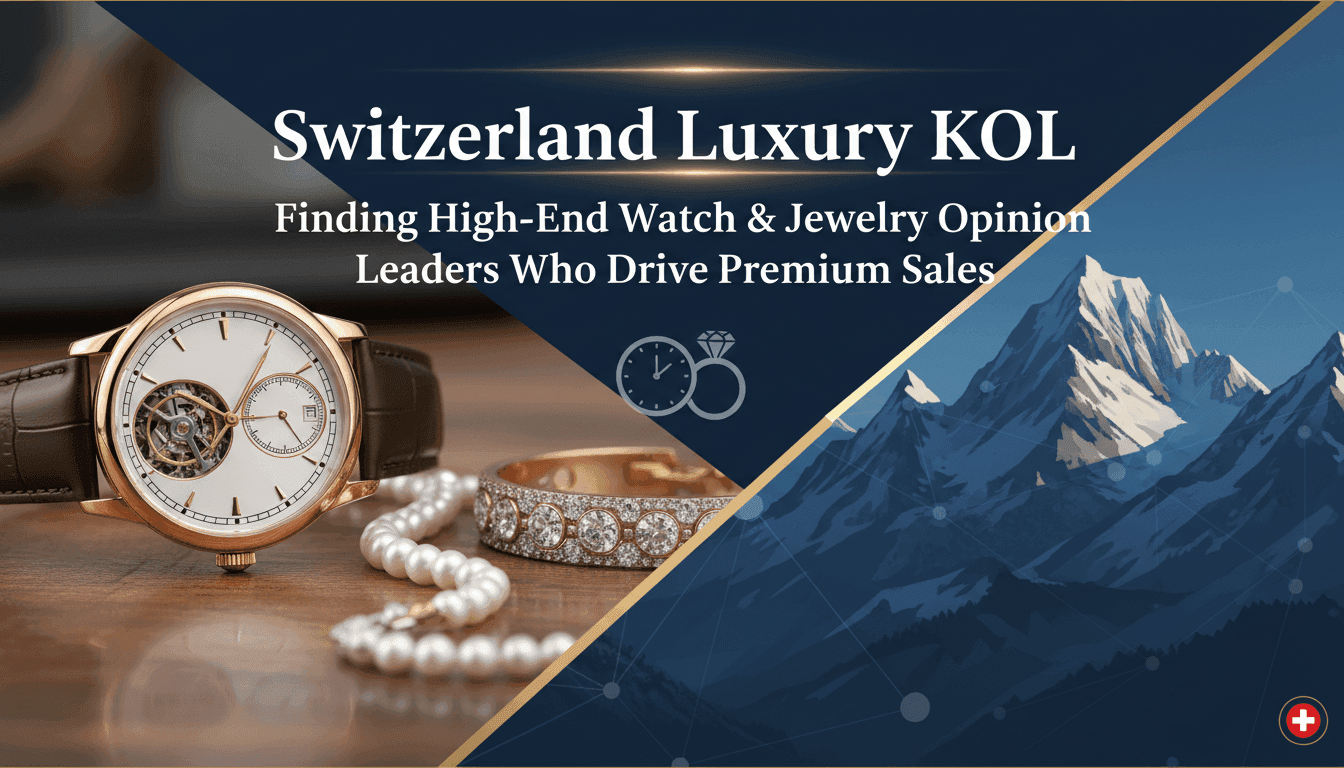 Switzerland Luxury KOL: Finding High-End Watch & Jewelry Opinion Leaders Who Drive Premium Sales